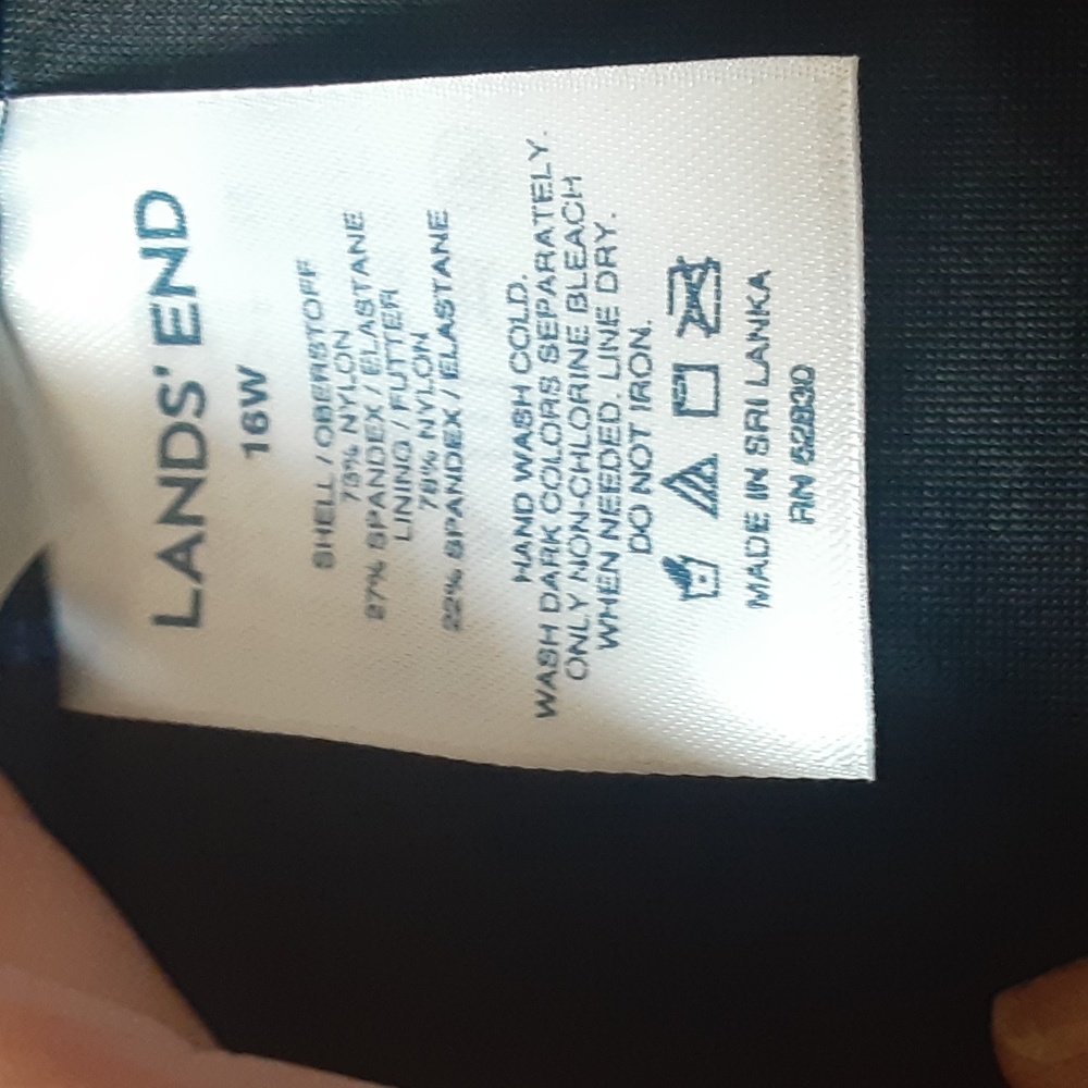 LANDS END NAVY BLUE SWIM BOTTOM, SIZE 16W NWOT - Picture 5 of 8